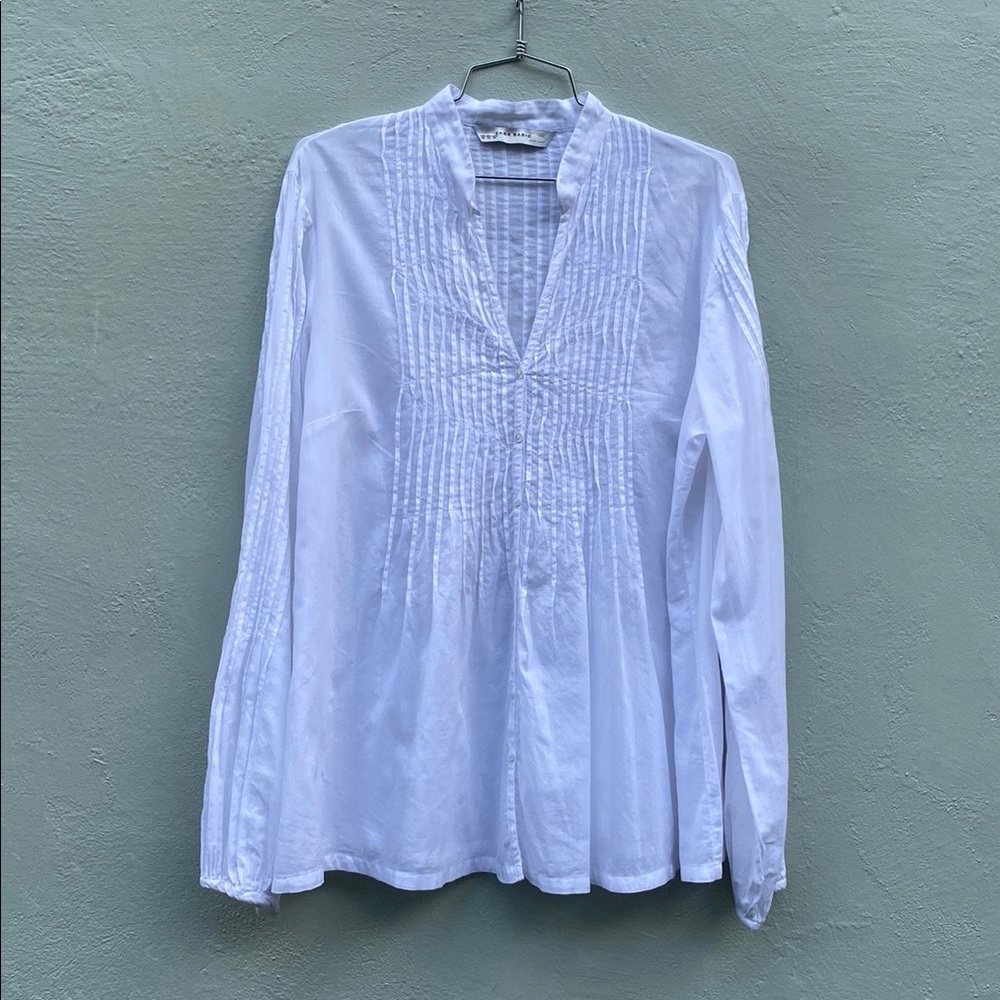 Zara white cotton top.